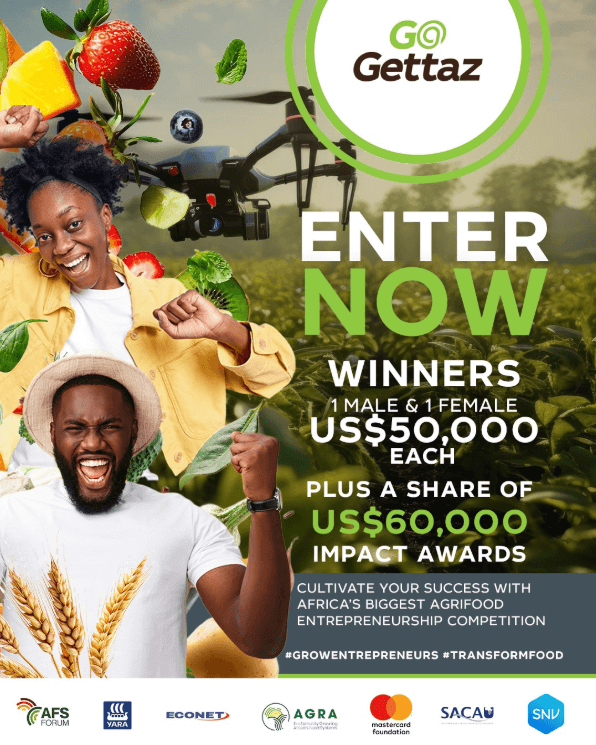 2025 GoGettaz Agripreneur Prize Competition – $160,000 for Africa’s Top Youth-Led Agrifood Ventures