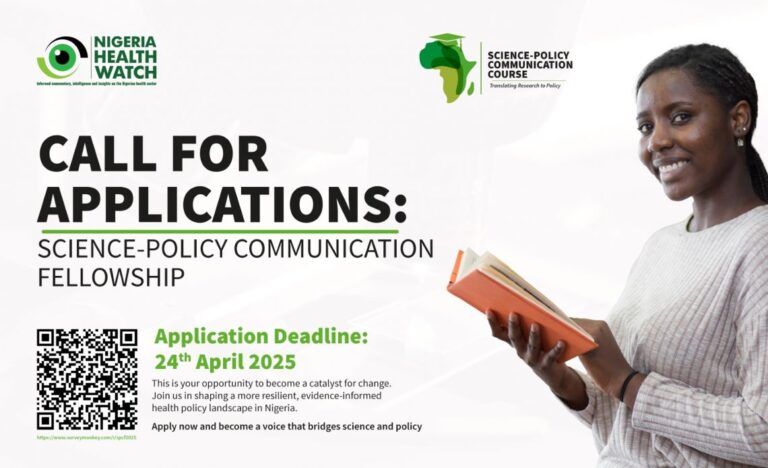 Science-Policy Communication Fellowship – Nigeria Health Watch